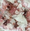 Pink Amethyst Geode With Calcite (NEW FIND) - Argentina #78673-1